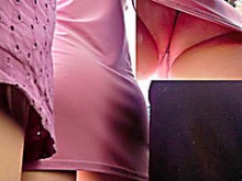 Upskirt humeante (falso) de rubia tonta
