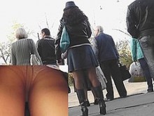 Chica upskirt muy elegante (falsa)