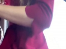#28 En el camión después de una boda: todavía usando su vestido de dama de honor