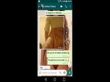 Ella se calienta por Whatsapp y termina con sexo por videollamada